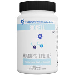 Bottle of Systemic Formulas HomoCysteine TLR Thiolactone Redux 60 Capsules
