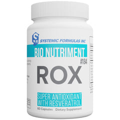 Bottle of Systemic Formulas ROX Super Antioxidant with Resveratrol