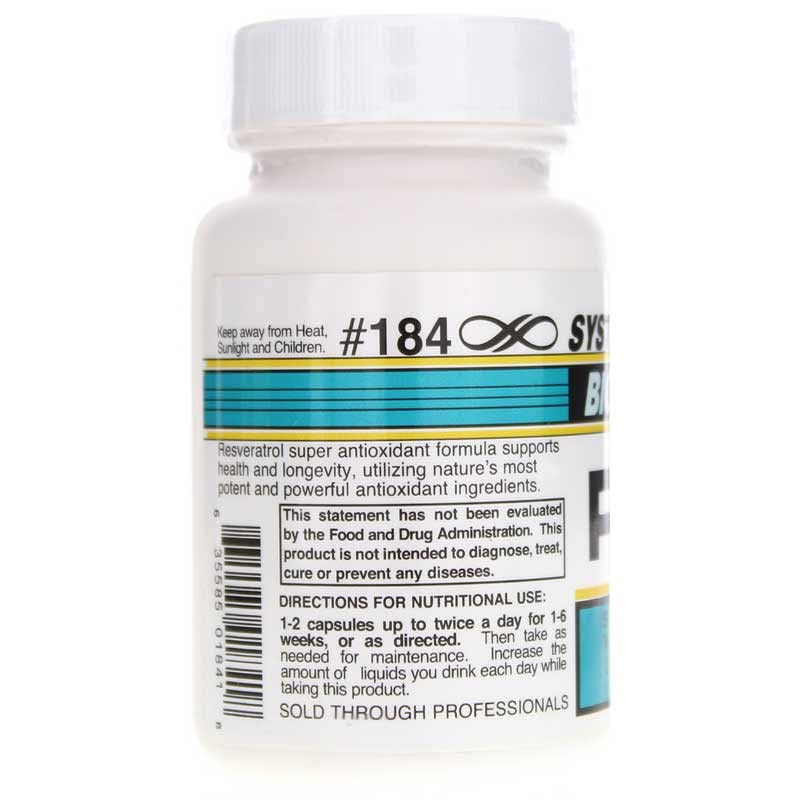 Nutrition facts panel of ROX Super Antioxidant