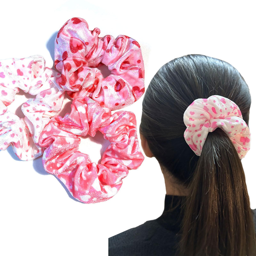 syyoo versatile heart design scrunchies for buns and ponytails