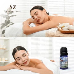 Deep blue color of Blue Yarrow essential oil
