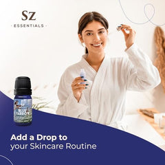 Blue Yarrow Essential Oil used in skincare routine