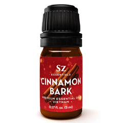 Sz Essentials Cinnamon Bark Essential Oil bottle (5mL) with label