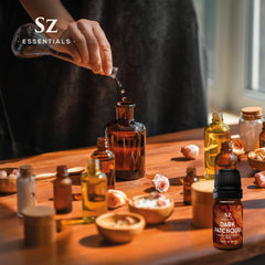 Premium packaging concept for Sz Essentials Dark Patchouli
