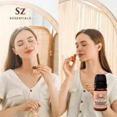 Calm meditation setup with SZ Essentials Meditation in diffuser