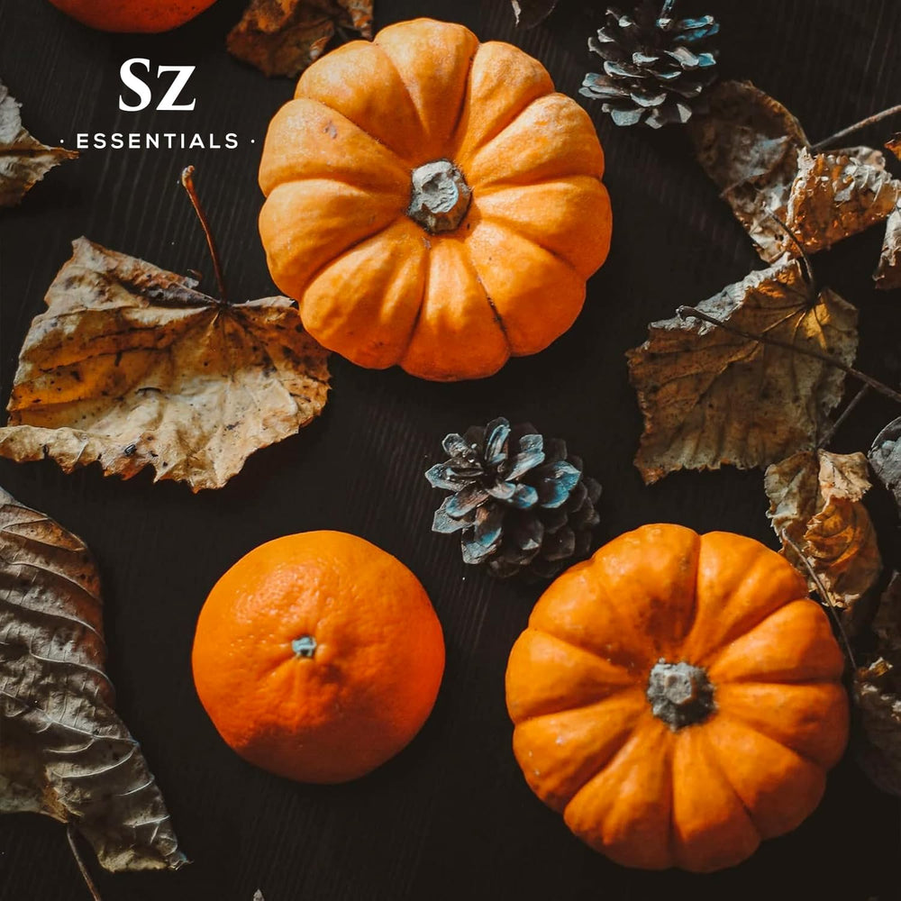 Gift-ready autumn gift idea featuring Sz Essentials pumpkin spice oil