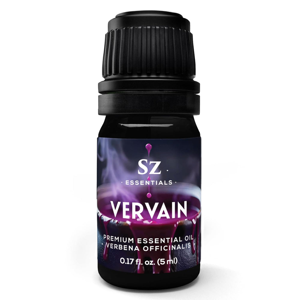 Sz Essentials Vervain Oil bottle with dropper on dark background