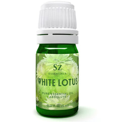 Sz Essentials White Lotus essential oil bottle close-up