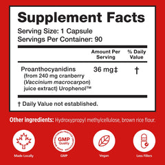 Szio+ Utiva Cranberry PACs box showcasing vegan and gluten-free credentials.