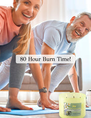 Close-up of wicks and soy wax inside green jar