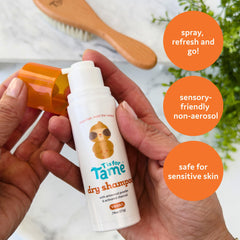 T is for Tame arrowroot powder cleanses oils without water