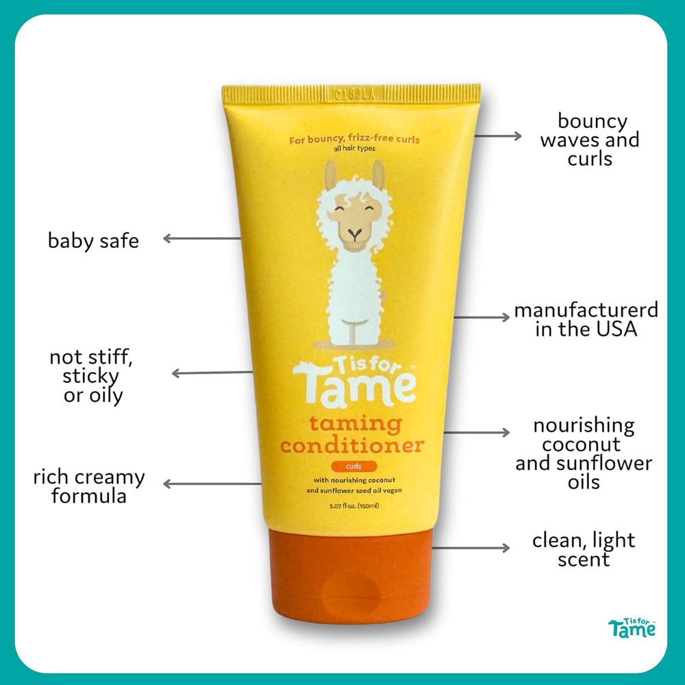 Sunflower oil ingredient in T is for Tame conditioner bottle.