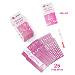 Open box showing test strips and desiccant