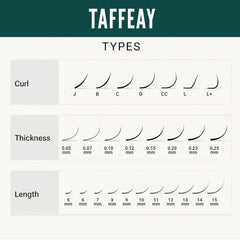 TAFFEAY 16-row tray enables consistent lash sets.