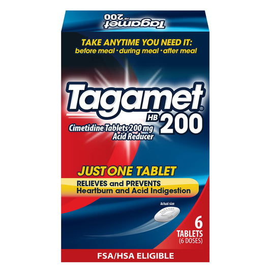 Tagamet HB 200 pack-front image for heartburn relief and prevention