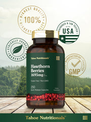 Tahoe Nutritionals Hawthorn Berry Capsules packaging on bottle