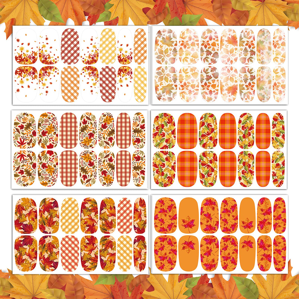 TailaiMei autumn colors nail wrap; versatile for daily wear and parties.