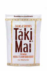 Front view of Taki Mai Noble Kava Root Powder 32oz jar