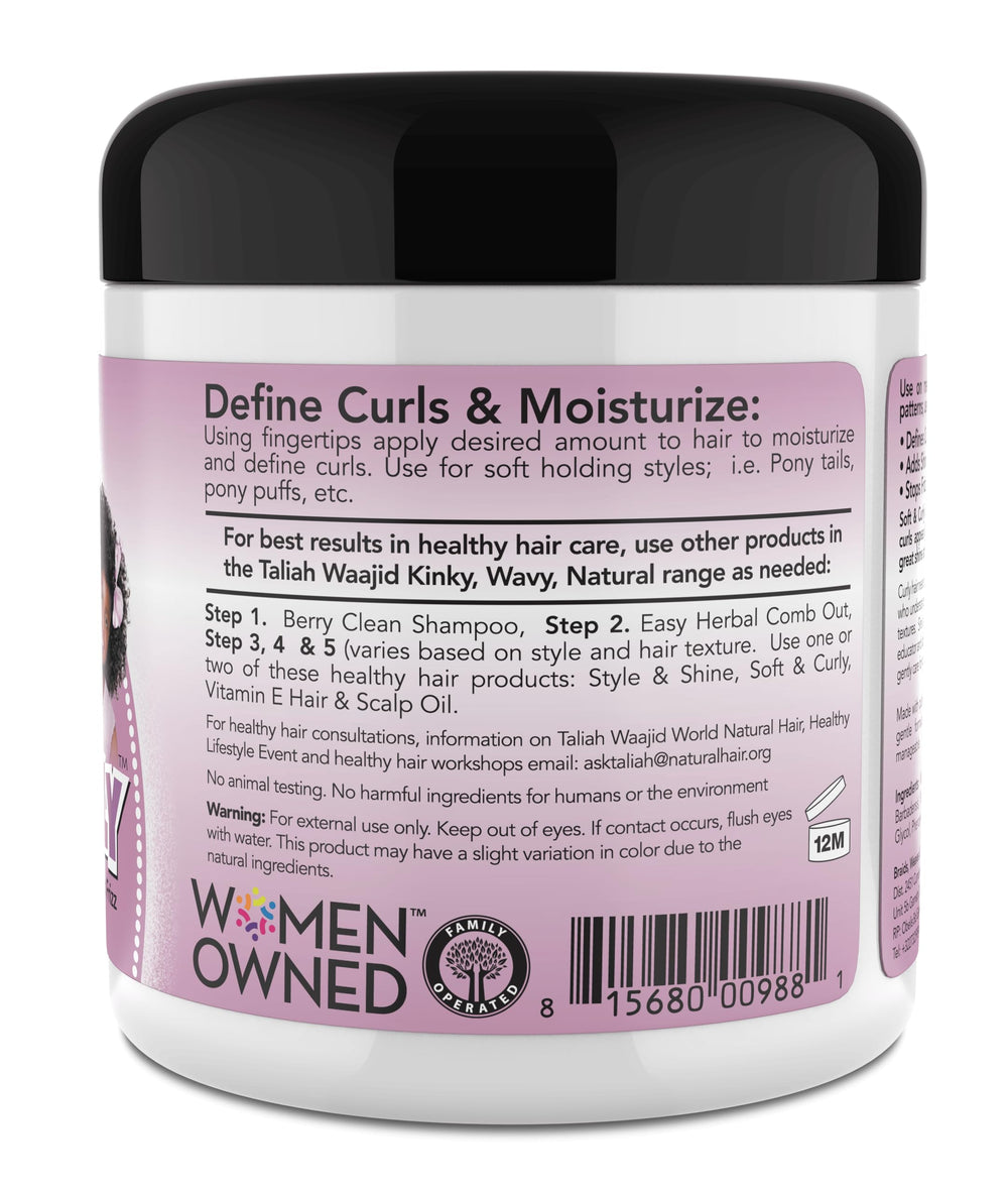 Taliah Waajid Soft & Curly Gel defines waves for children.