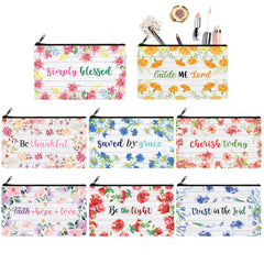 Talltalk floral Bible pouch set with vibrant patterns for daily cosmetics on the go.