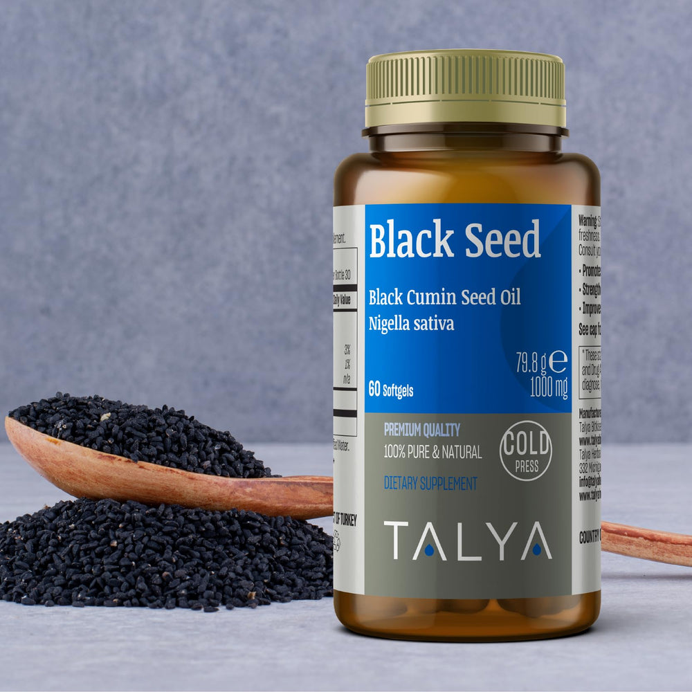 TALYA Softgel bottle with label and seal
