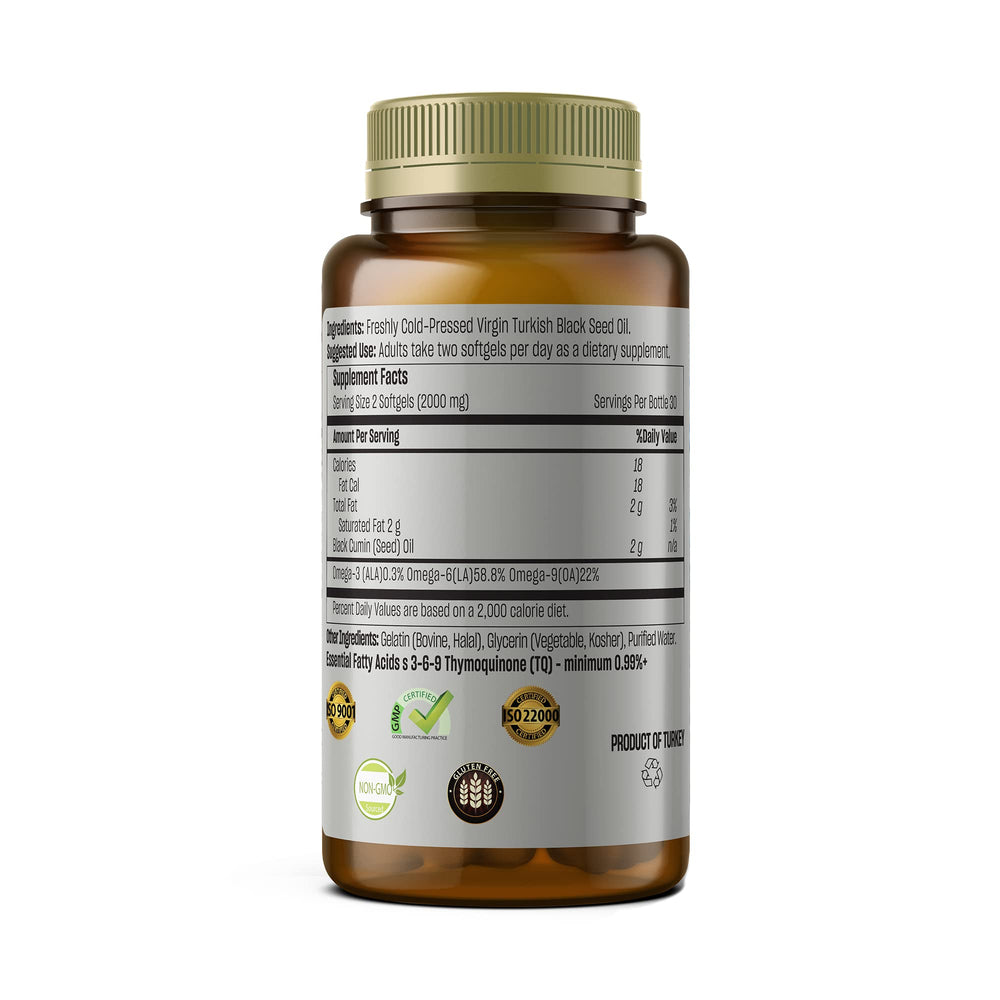 Lifestyle shot of TALYA Black Seed Oil Softgels as daily supplement