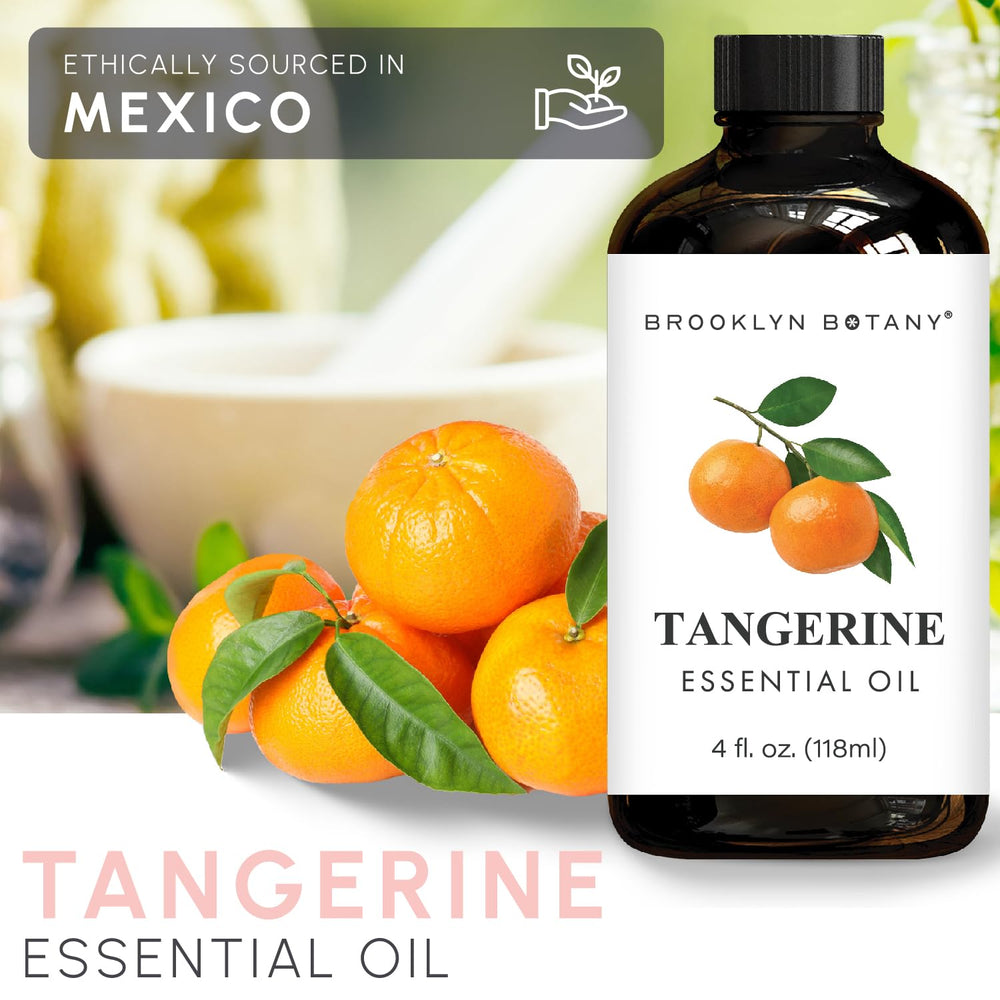 Tangerine essential oil used in aromatherapy diffuser