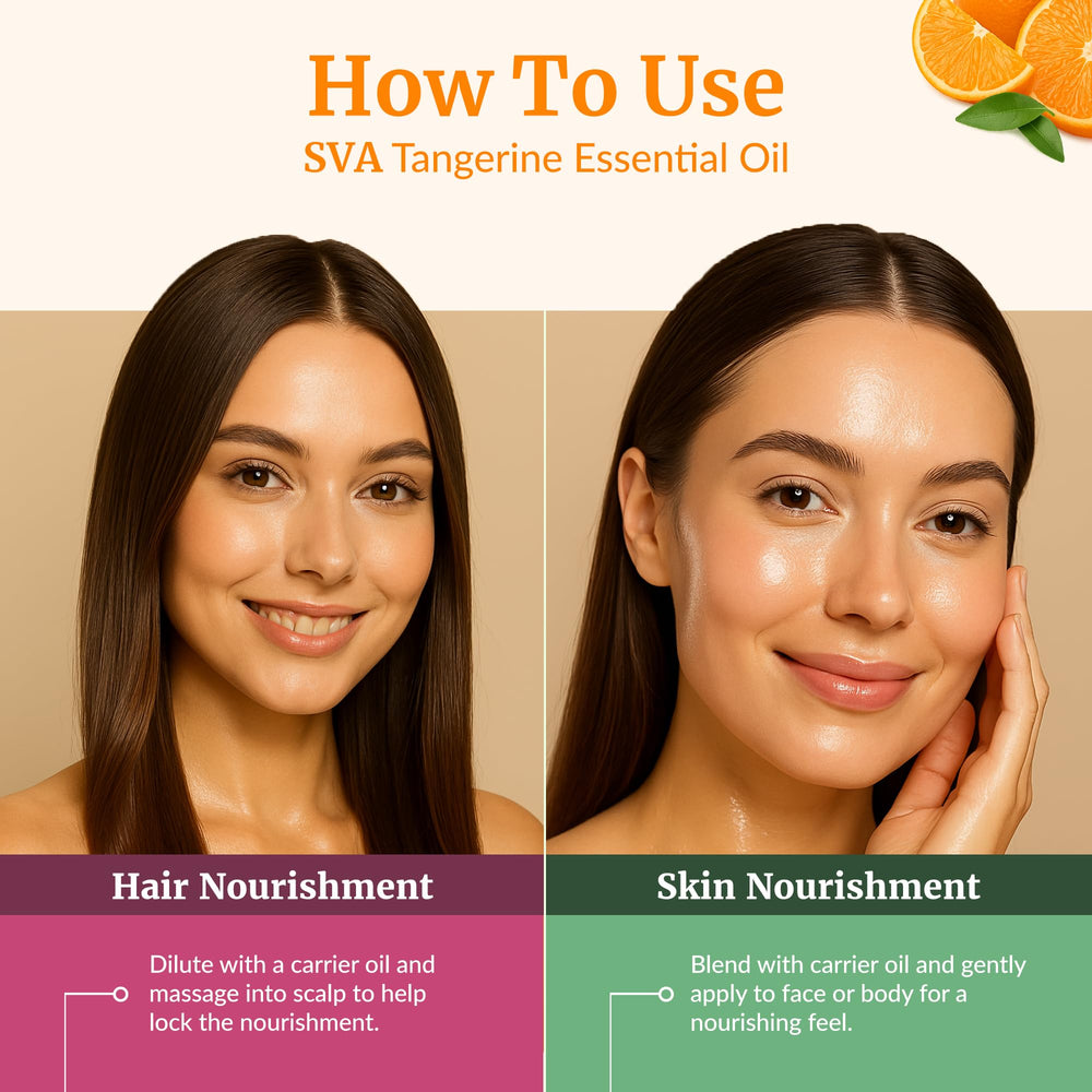 Hair care: Tangerine essential oil for scalp massage
