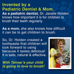 Close-up of orange-flavored toothpaste for children
