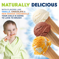 Fluoride toothpaste for kids with no mint flavor