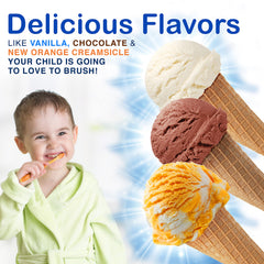 Vanilla-flavored fluoride toothpaste for children