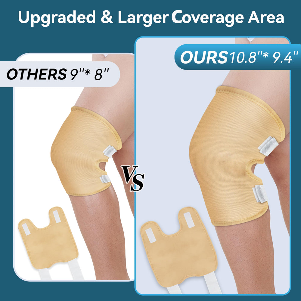Adjustable Velcro straps on Taoscare castor oil knee wrap