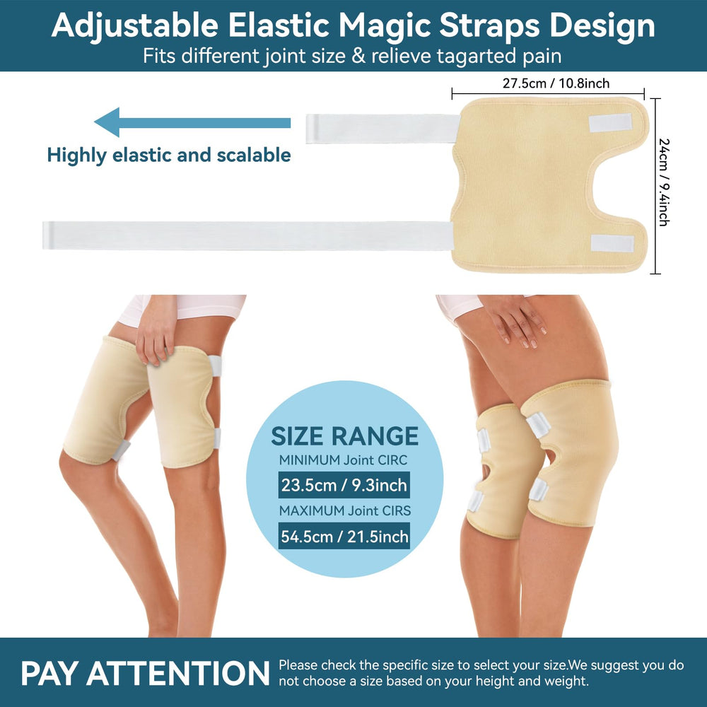 Castor oil pack wrap covering arm and thigh areas