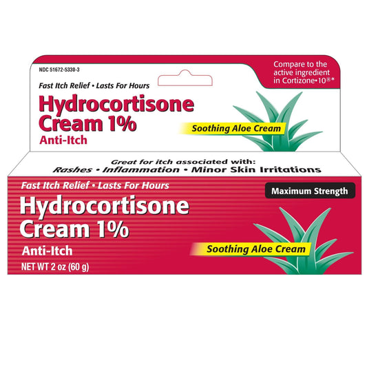 TARO Hydrocortisone Cream 1% tube delivers fast anti-itch relief for rashes and eczema