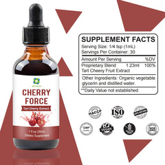 Close-up of tart cherry extract powder