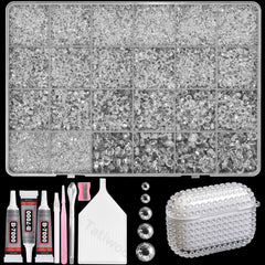 Tatiwoo 20000pcs clear crystal flatback rhinestones for flawless fabric embellishment