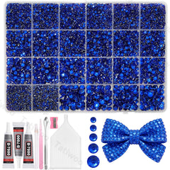 Tatiwoo navy blue flatback rhinestones kit for precise DIY projects.
