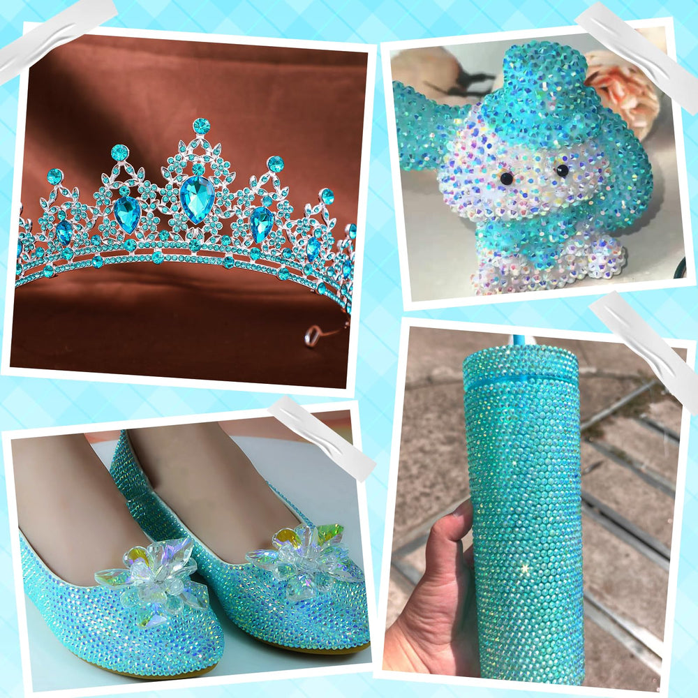 Tatiwoo blue AB rhinestones spark creative DIY projects for home decor