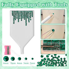 Tatiwoo emerald flatback rhinestones 5mm for bold accents on items