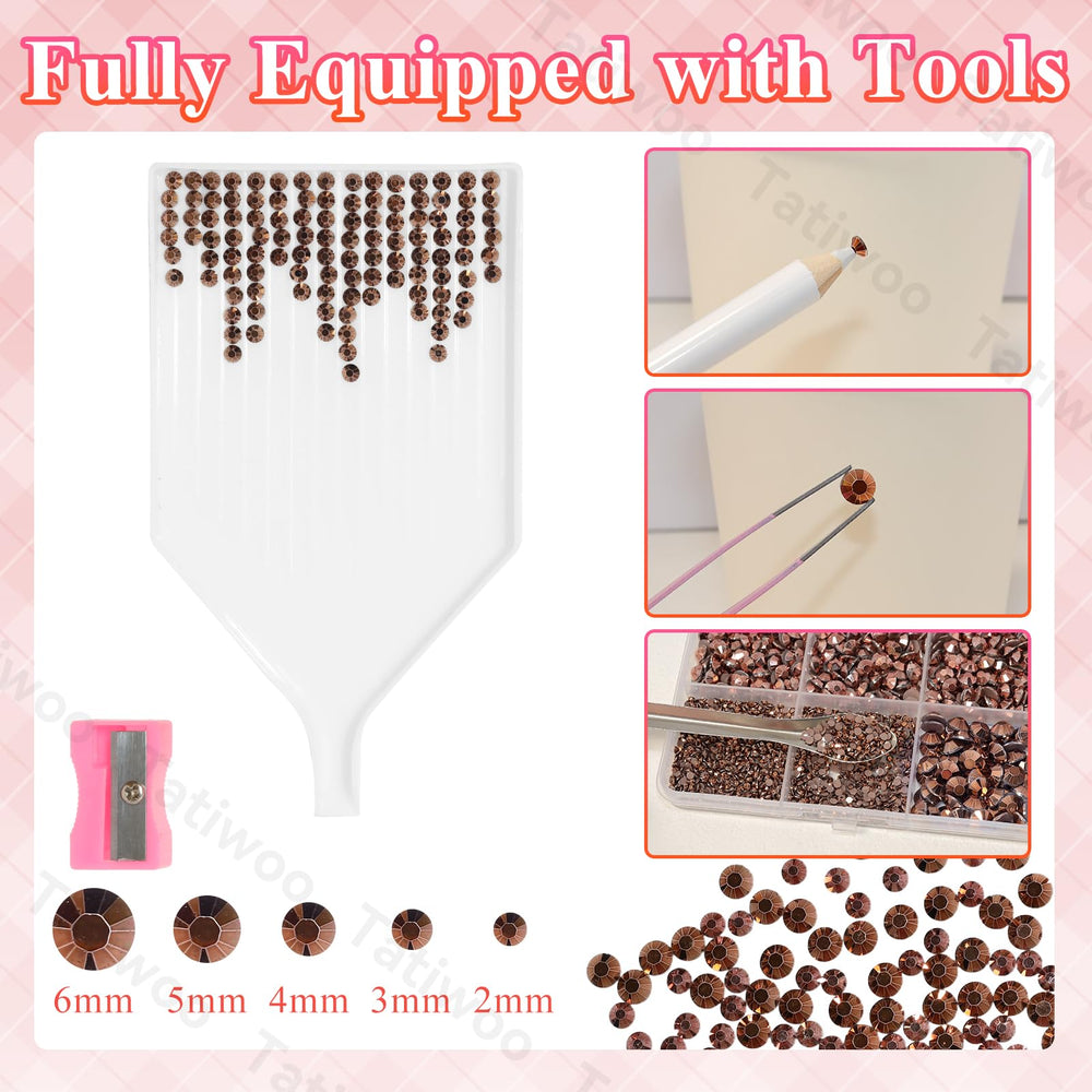 Tatiwoo flatback jelly rhinestones for flatlay-ready DIY projects.