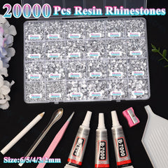 Mixed size rhinestones 2mm to 6mm for precise detailing