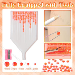 Tatiwoo orange 5mm flatback rhinestones for caps and accessories