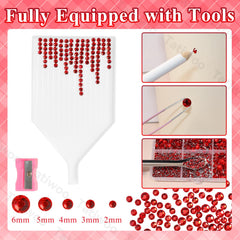Tatiwoo Ruby Red 3mm rhinestones for accessories and accents
