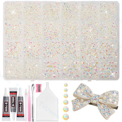 Tatiwoo transparent rhinestones close-up sparkle for DIY crafts.