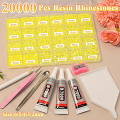 Tatiwoo yellow flatback rhinestones, 4mm, perfect for tumbler embellishments.