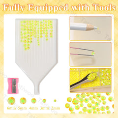 Tatiwoo yellow flatback rhinestones, 5mm, great for bold footwear embellishment.