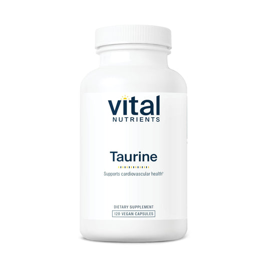 Vital Nutrients Taurine 1000mg bottle with 120 capsules