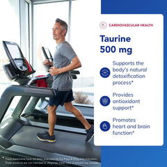 Nutrition facts for Taurine 500 mg supplement