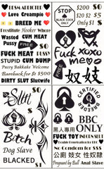 Tavens BBC Queen of Spades tattoo sheet 15x21cm ready for quick costume accents.