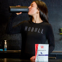 Shaken beverage prepared with TB12 electrolyte powder in water